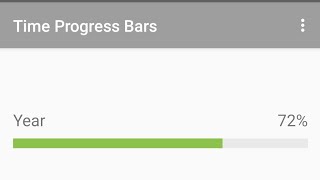 2021 is 72% complete! Time Progress Bars app for Android