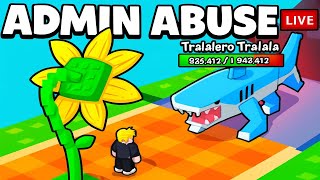 🔴 LIVE ADMIN ABUSE PLANTS VS BRAINROTS