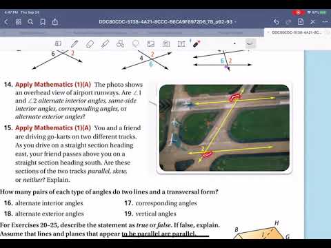 Parallel Line Angle Relationship - YouTube