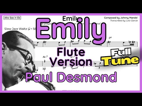 Emily - Paul Desmond - Flute Version in C (+Backing Track)