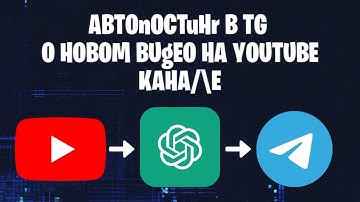 Автопостинг в телеграм через chatgpt - пост о новом видео на канале youtube