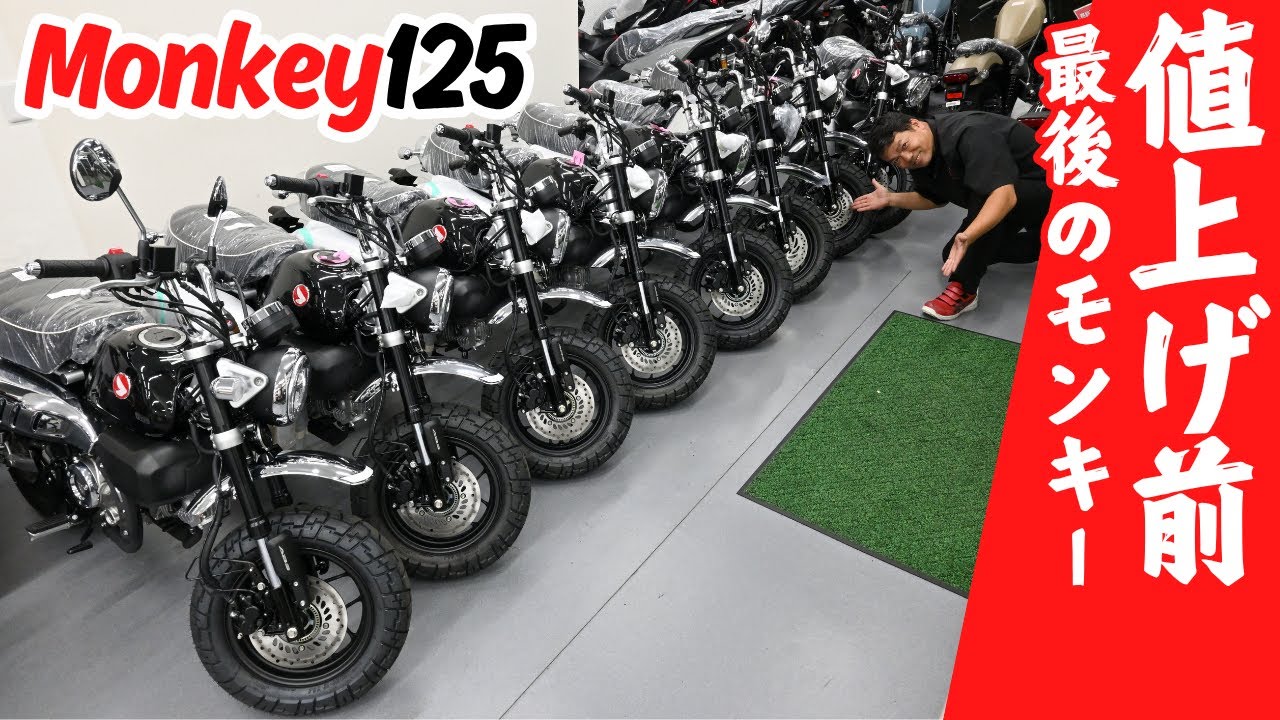 最後のモンキー125入荷！2026年モデルは値上げが予想されているので、現行モデルを欲しい方はぜひご連絡下さい