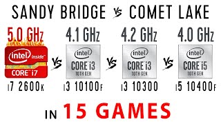 i7 2600k OC vs i3 10100f vs i3 10300 vs i5 10400f в 15 Играх или i7 Sandy Bridge vs i3 Comet Lake