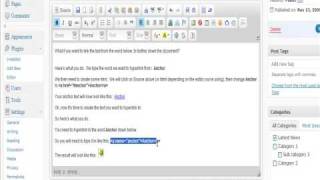 How to create anchor text in a web page or post