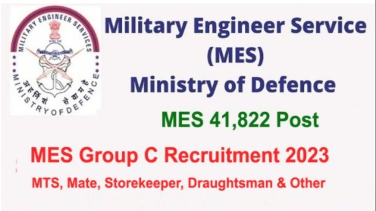 Army MES Recruitment 2023 | MES Group C Recruitment 2023