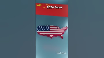 USA land Map vs China Flag Cloth Simulation 3