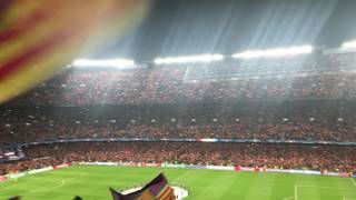 El Cant del Barca Barcelona Anthem FC Barcelona  PSG 6:1 Camp Nou