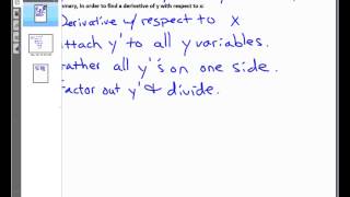 Calculus Unit 3.7 Notes Implicit Differentiation