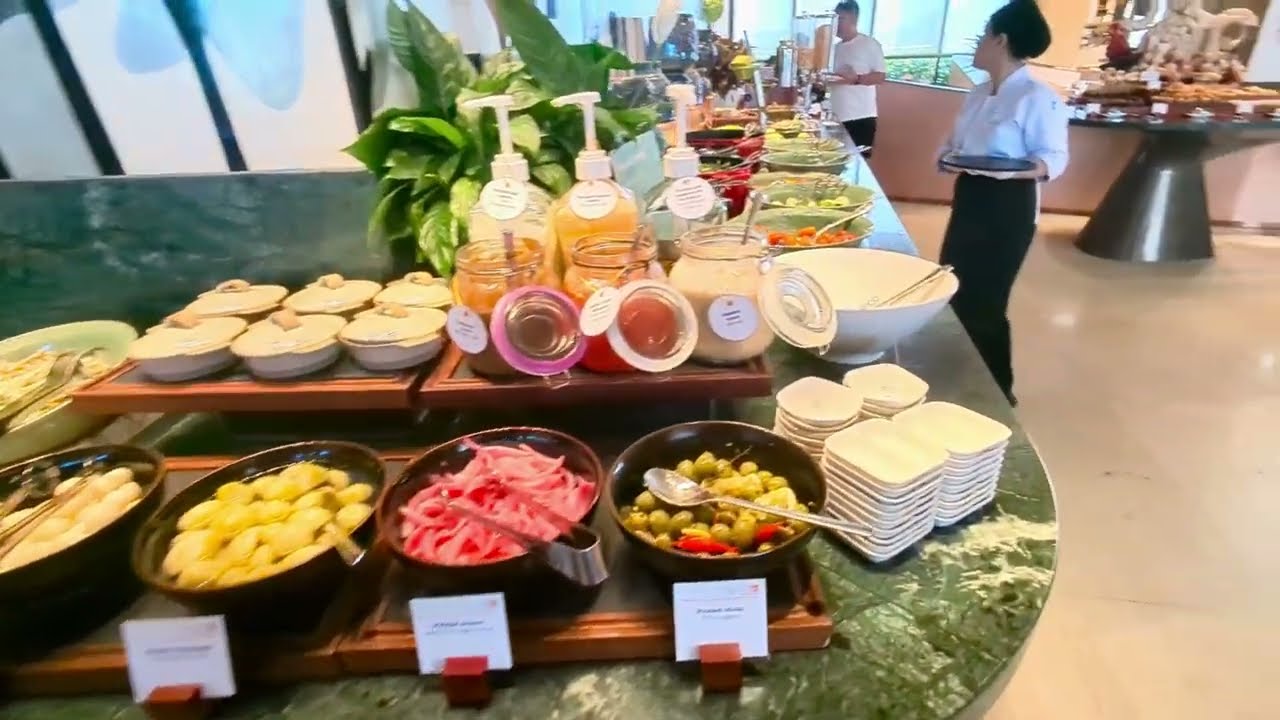 The full breakfast buffet at Novotel Danang