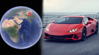 Career Overview #452 Lamborghini in Google maps & Google earth,challenge completed #trending #lamborghini #60fps