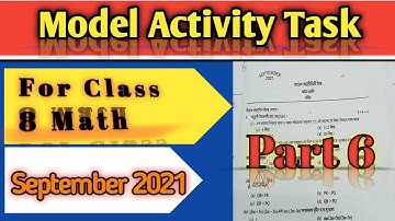 Class 8 Math ll Model Activity Task ll part 6 September 2021Fully solve 👍🙏...
