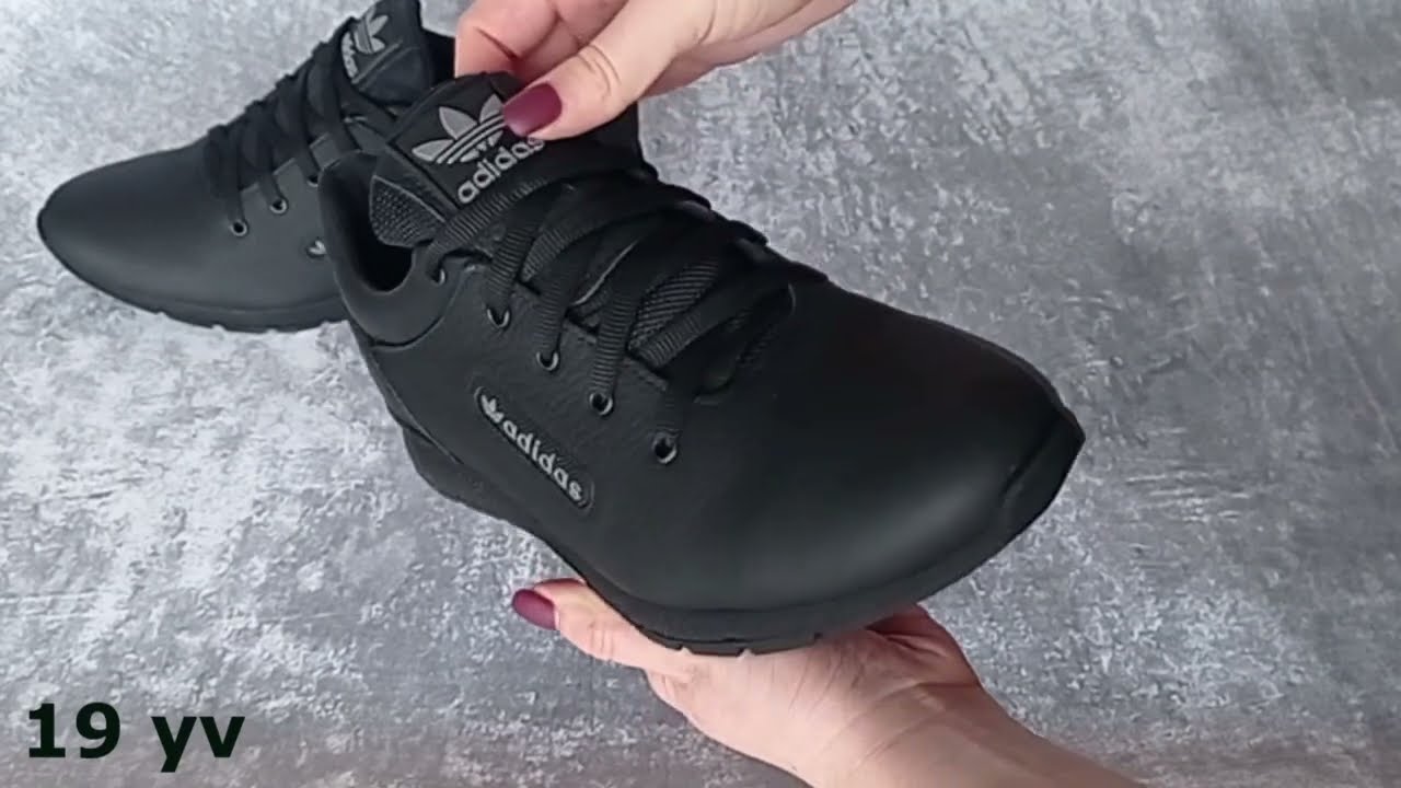 Мужские кожаные кроссовки ADS series 19 Black чёрные