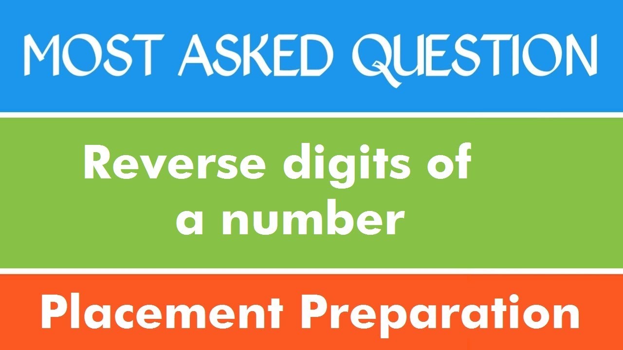 Reverse the digits of number | Asked in Wipro | Problem -1 | C | Java ...