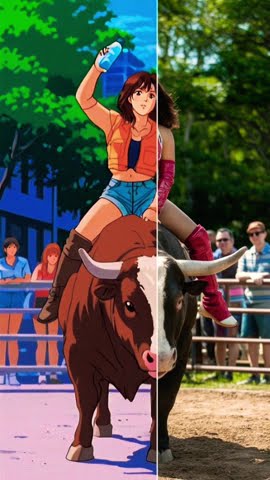 Anime Bull Nakano #wwe #bullrider #anime #aifilter #cowgirl