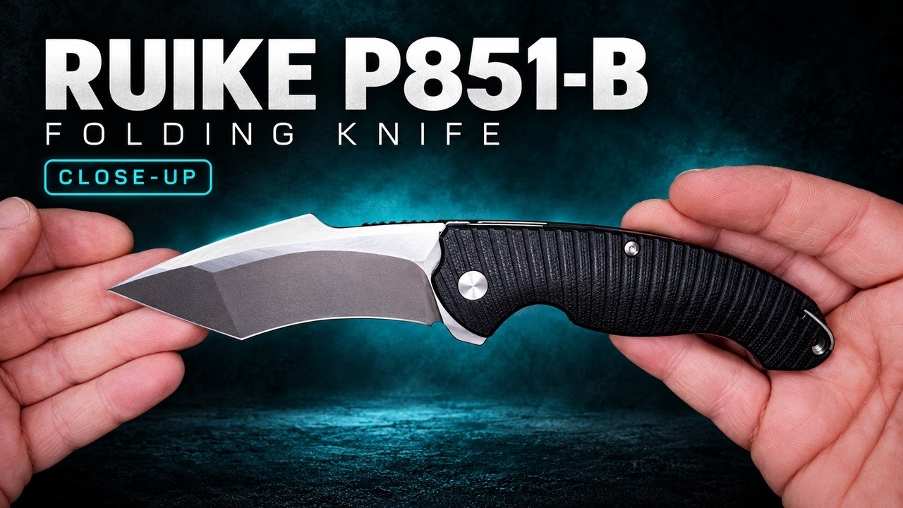 Ruike P851-B Taschenmesser Mit Linerlock – Schwarz, Praktisch & Schlicht