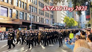 ANZAC Day march on Elizabeth Street | Sydney CBD, Australia April 2023