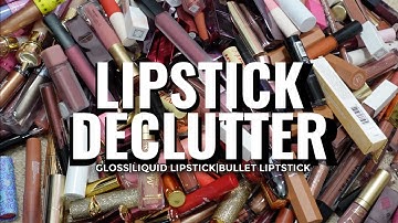 LIPSTICK DECLUTTER || GOING THROUGH MY ENTIRE COLLECTION