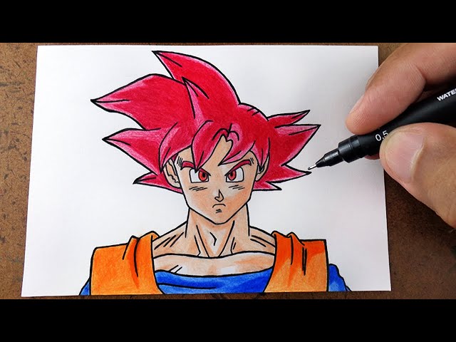 Desenhando o Super Saiyajin infinito #desenho #goku #anime #dbz #drago