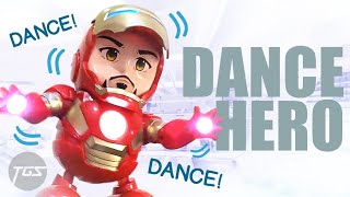 Mainan Robot Iron Man Avengers Robot Dance Hero LED Music