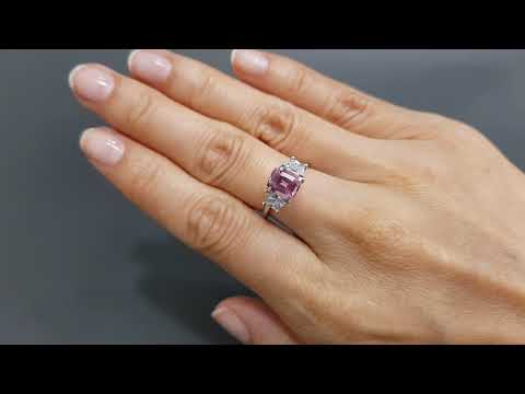 Pink spinel 1.56 carats in cushion cut, Tajikistan Video  № 3