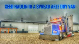 unloading seed out of my dry van | Trucking Vlog | multi drop load in Indiana | seed haulin