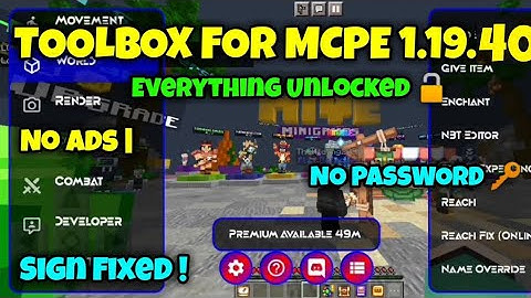 Toolbox For 1.19.40 Mcpe Sign In Fixed |  No Ads | Sign In Fixed in 1.19+ Toolbox