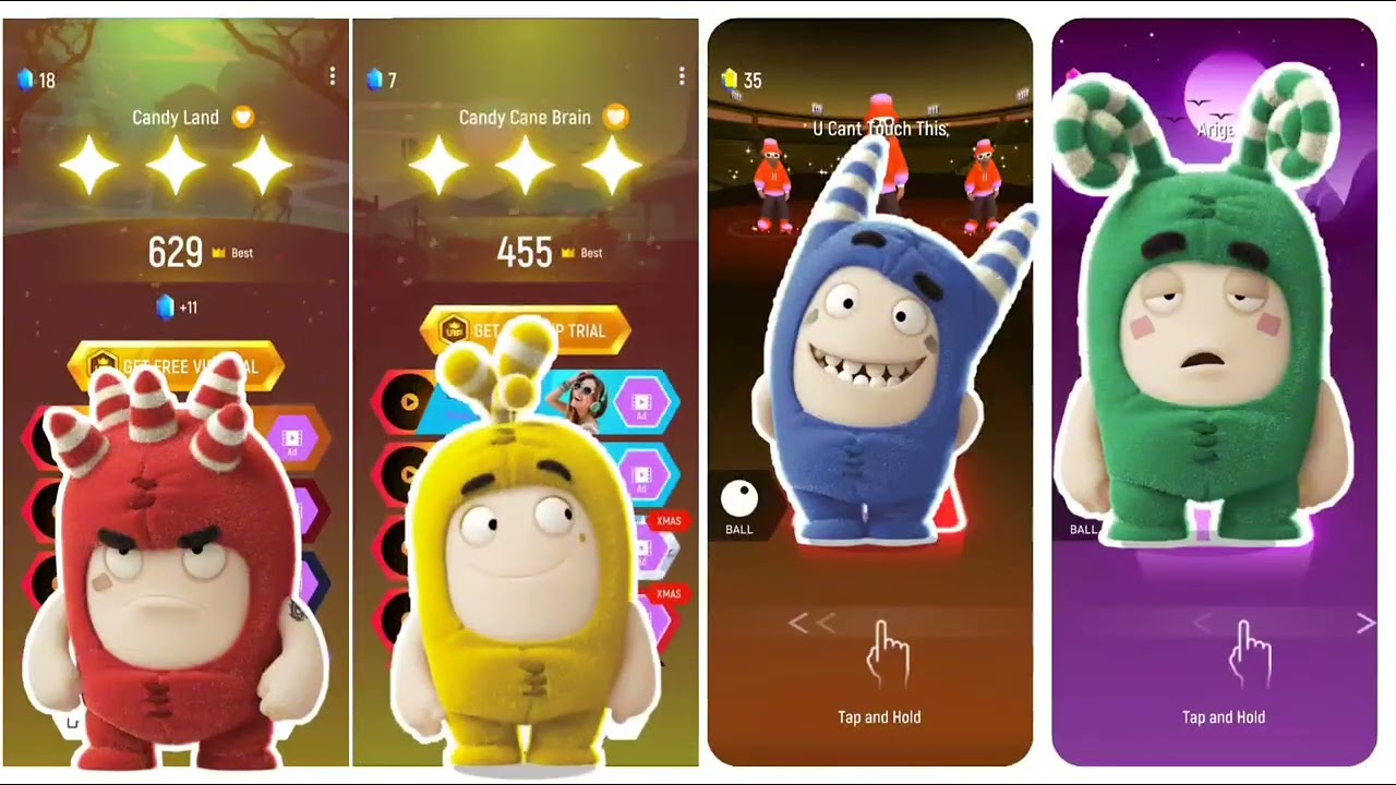 Oddbods - Newt vs Bubbles vs Pogo vs Fuse - Tiles Hop EDM Rush