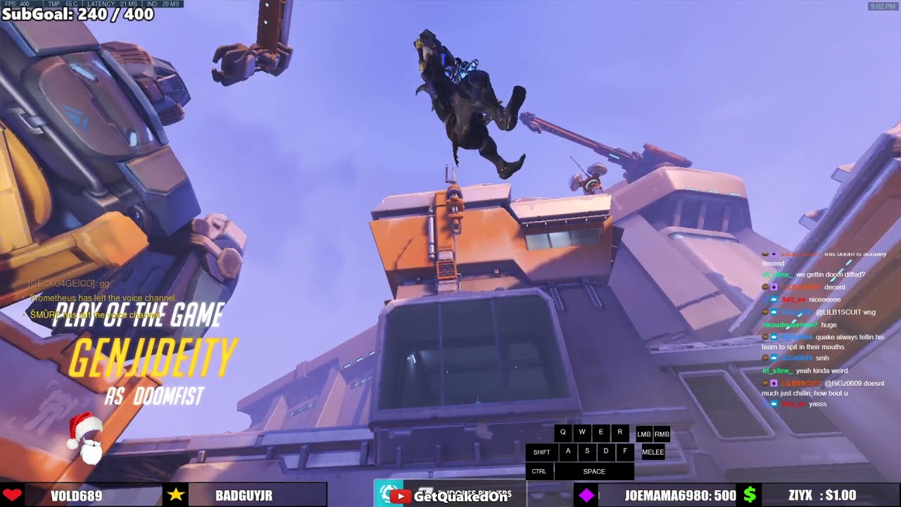 POTG! GetQuakedOn INSANE Doomfist Onetrick Overwatch Season 30 Top 500