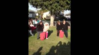 Team potato sack race