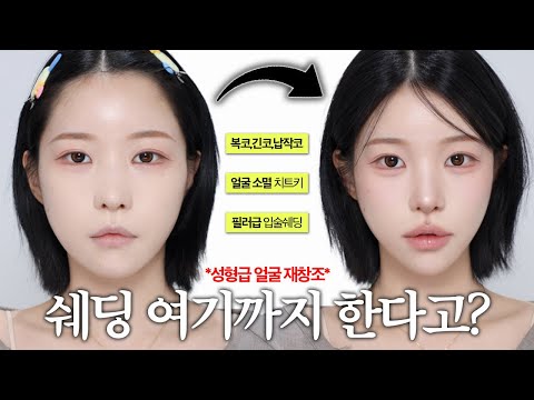 <strong>코수술</strong> 왜함?🤷🏻‍♀️ 복코•넙덕상을 위한 성형급 쉐딩🚨쉐딩의 모든 것✨(중안부 축소/여백 삭제/입술 확장)
