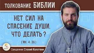 Нет сил на спасение души. Что делать? (Мк.4:36)  Священник Стахий Колотвин