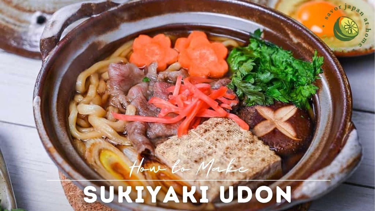 Easy Beef Sukiyaki Nabe Udon Recipe