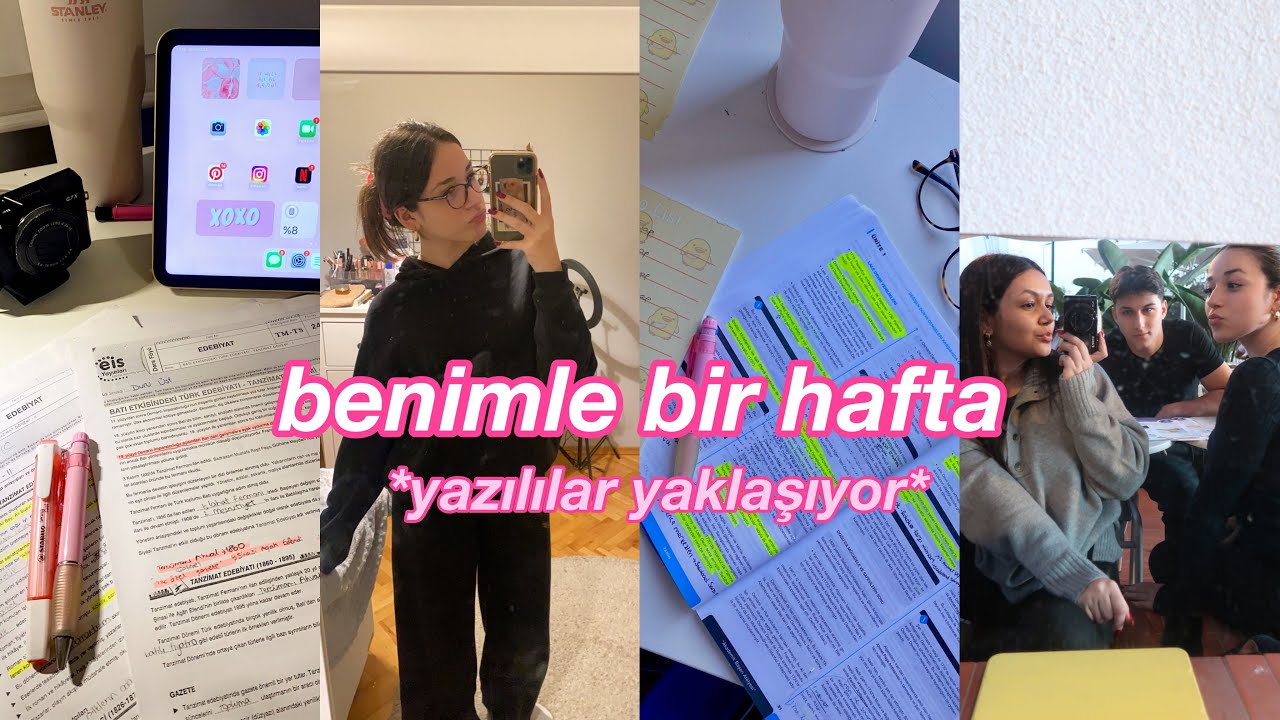 BENİMLE BİR HAFTA! | YAZILILAR YAKLAŞIYOR, DERSHANE, ÖDEVLER, QUİZLER🥲