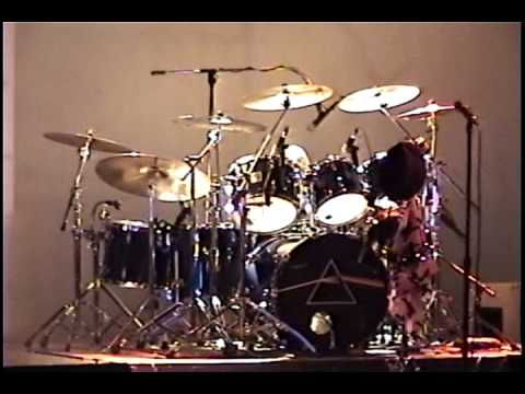 HIGH ENERGY'S Dylan Wilson does a drum solo