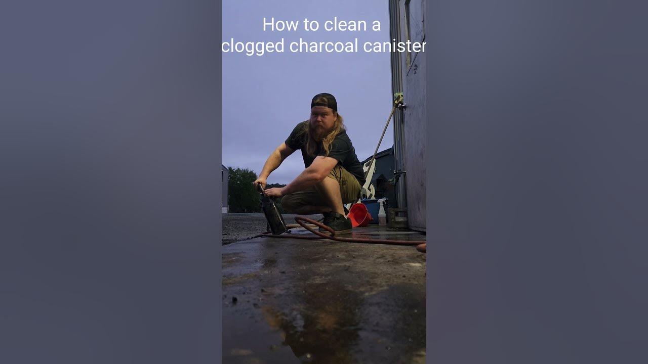 How to clean a clogged charcoal canister - YouTube