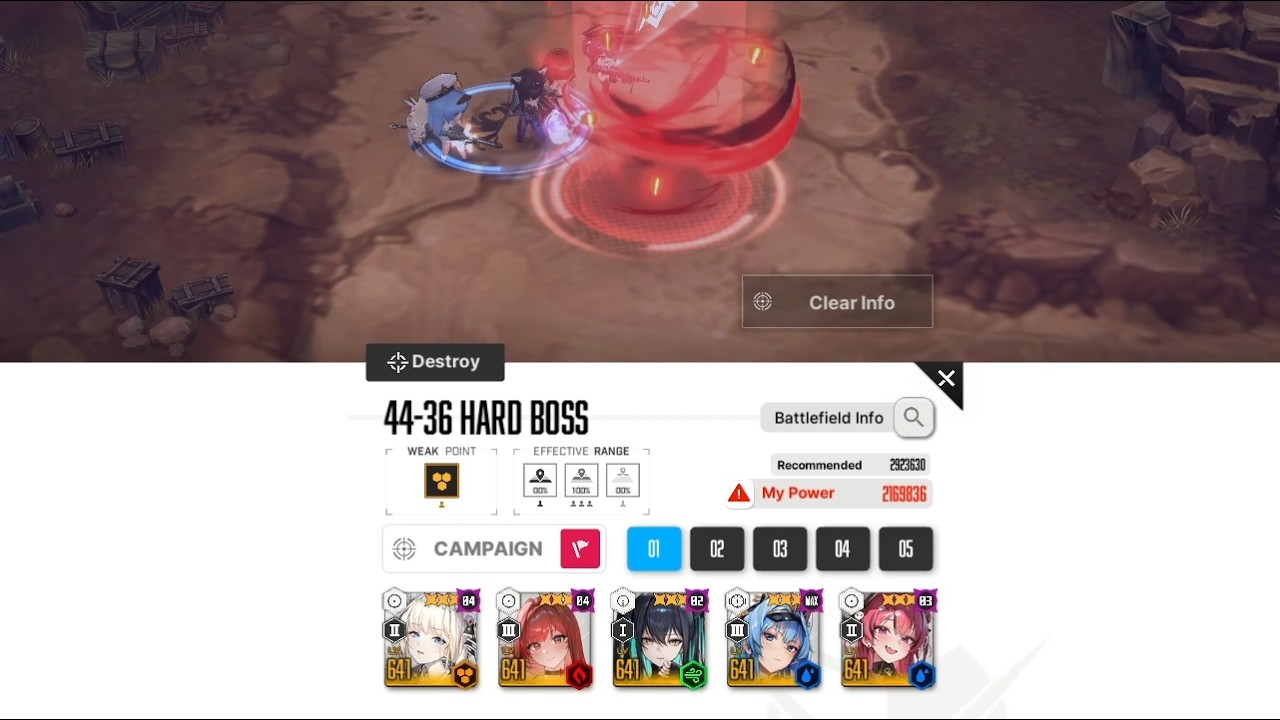 Chapter 44-36 HARD BOSS ALTRUIA Clear 2.16M CP F2P! | GODDESS OF VICTORY NIKKE