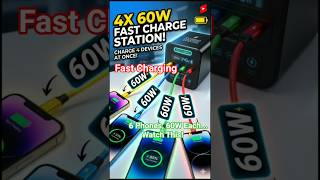 Phones, 60W Each... Watch This! ⚡ #gadgets #mahatotech #song #review #unboxing #fast #charger #fyp