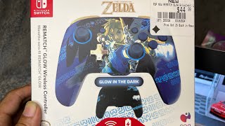 Legend of Zelda PDP rematch glow wireless controller for Nintendo switch  unboxing review