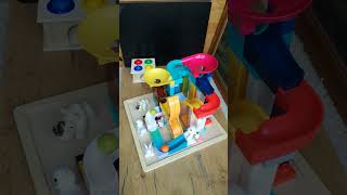 🌈Colorful rolling Marble run animaland race🌈19.06.26