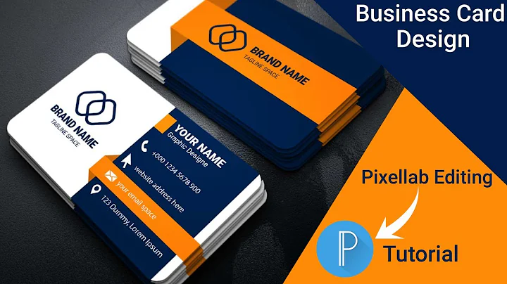 Business card design in Pixellab tutorial