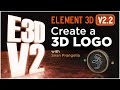 Create a 3D logo with shadows and reflections