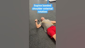 Supine banded shoulder external rotation