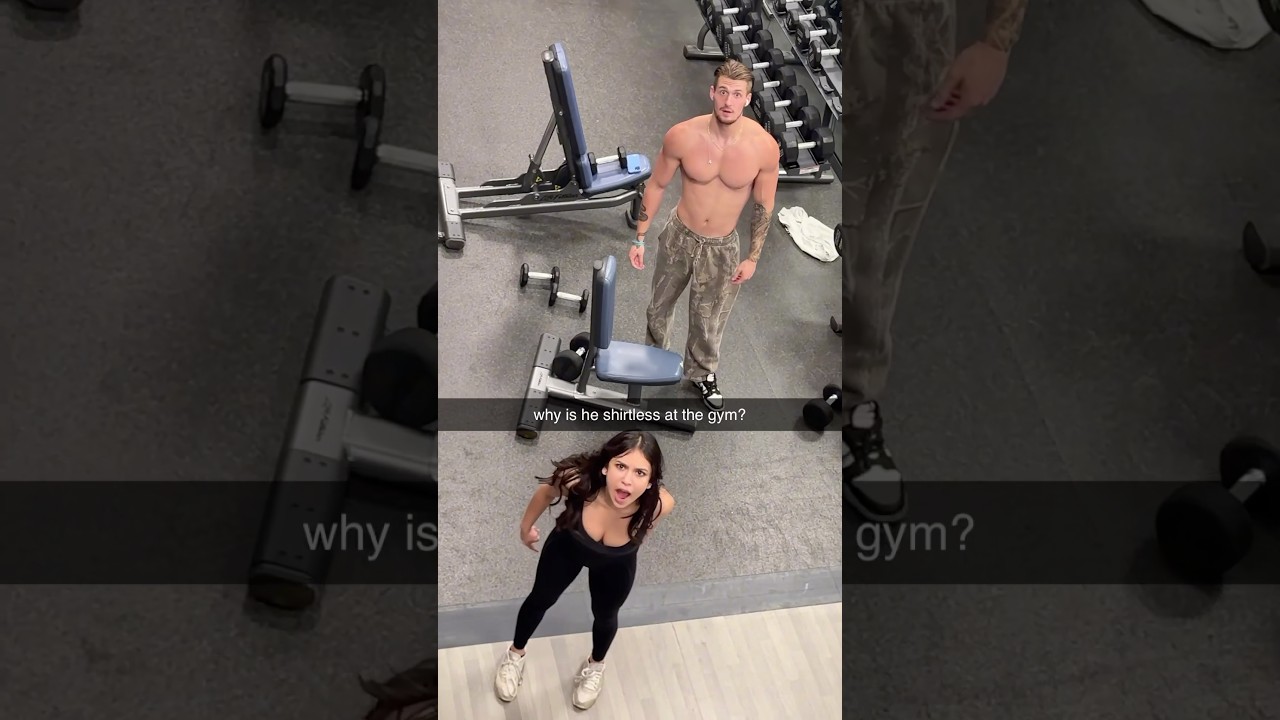 Why is he shirtless at the gym? 😭😤
