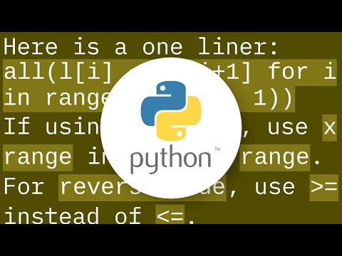Pythonic way to check if a list is sorted or not