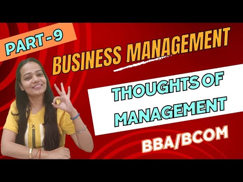 Business Management | Thoughts Of Management | BBA / Bcom | NEP | Part - 9 | #bbabcom
