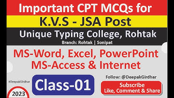KVS Class 01 MCQs by Deepak Girdhar