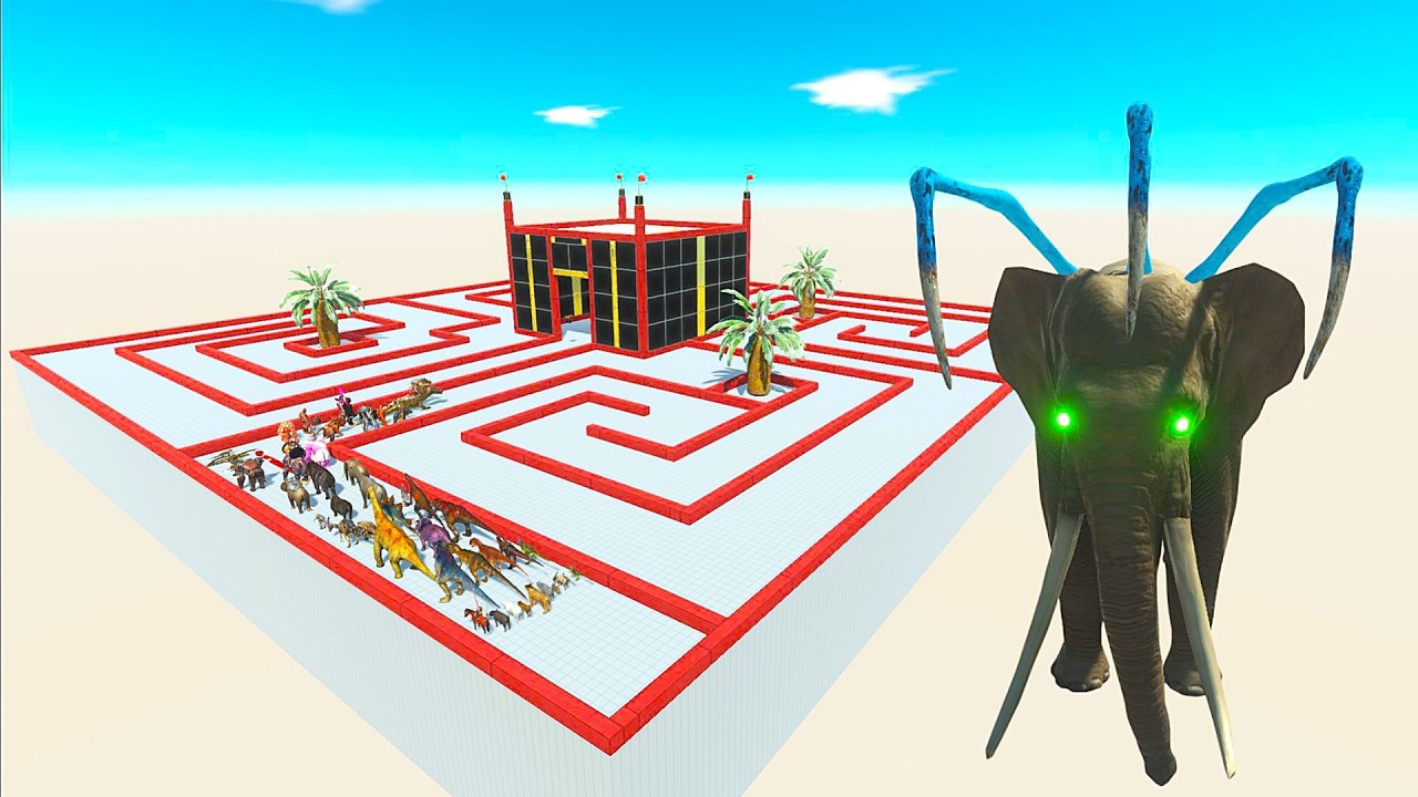 ESCAPE FROM ALIEN ELEPHANT - Animal Revolt Battle Simulator - ARBS