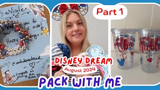 Pack With Me For A Disney Cruise | Part 1 | Disney Dream | August 2024 | Family Packing