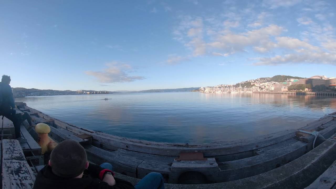 Wellington NZ - Rowing club waterfront - Gopro Fusion 360° camera timelapse test