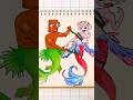BRAINROT Mermaid Love of Ballerina Cappuccina &amp; Tung Tung Sahur | Sticker Book ASMR #shorts